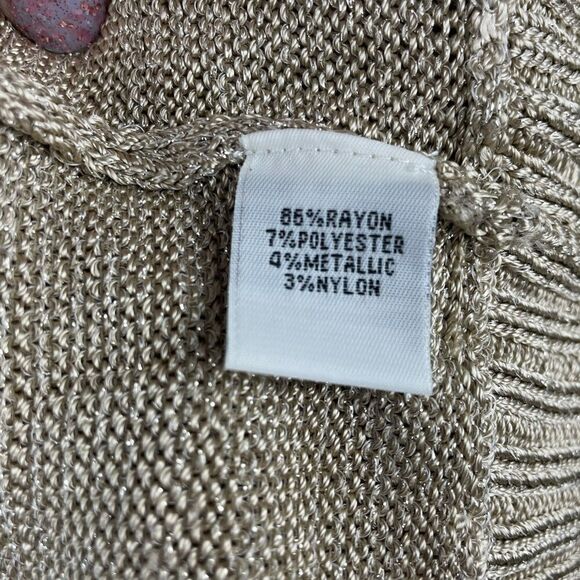 NWT Kenneth Cole Womens Gold Cardigan Sweater Size L - Picture 6 of 8